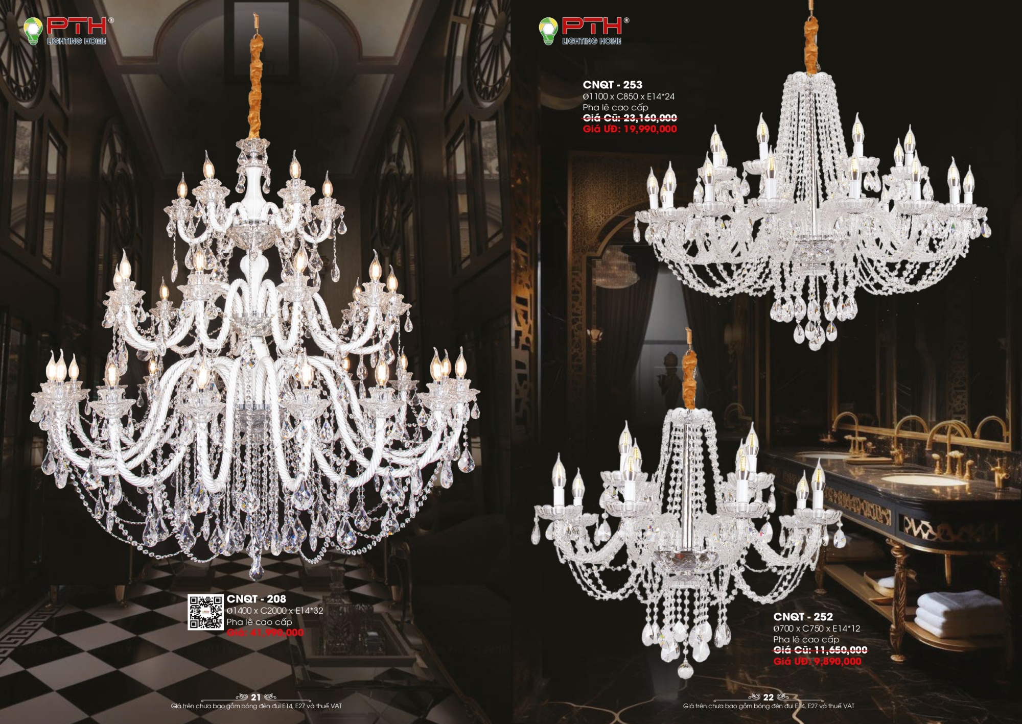 Bảng giá đèn trang trí PTH Lighting Home 2026